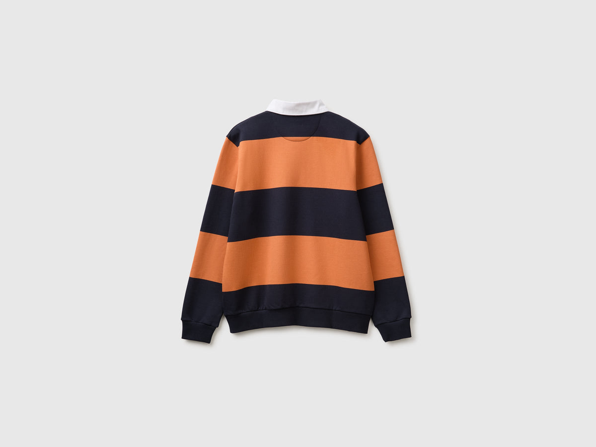 Polo in felpa con ricamo 100% cotone