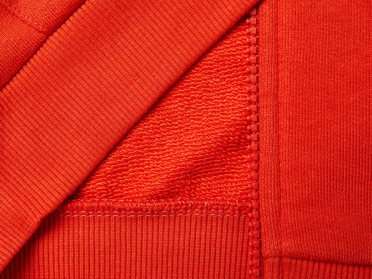 Felpa con zip in cotone bio