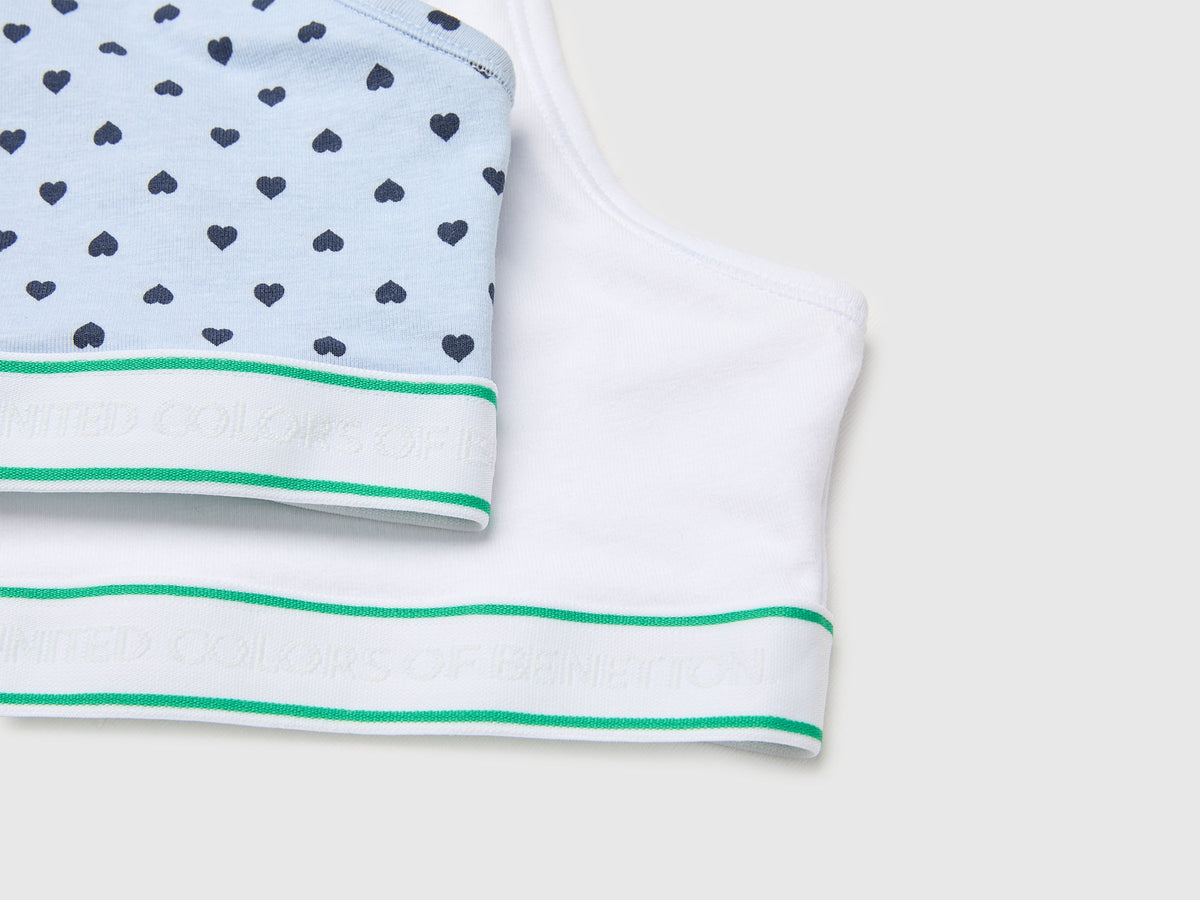Due brassiere in cotone