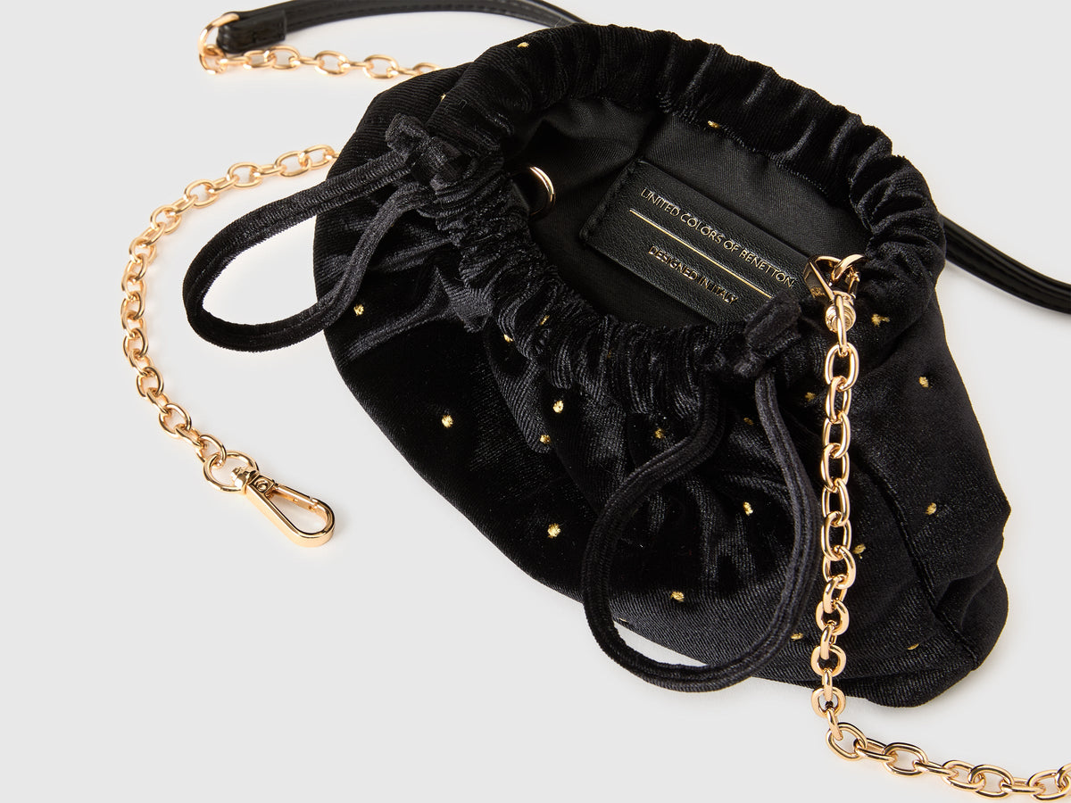 Borsa in velluto con coulisse
