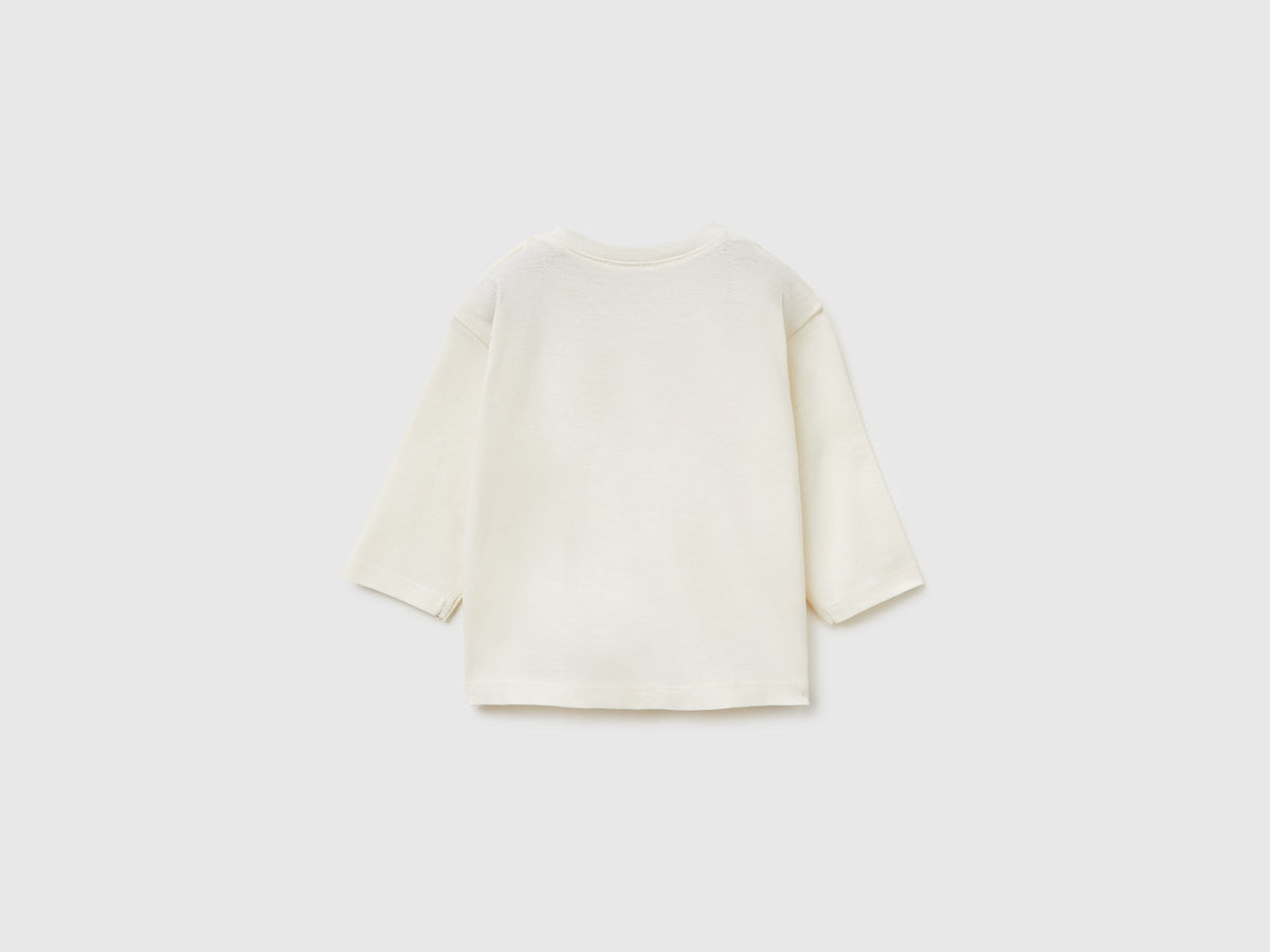 T-shirt con patch in cotone bio