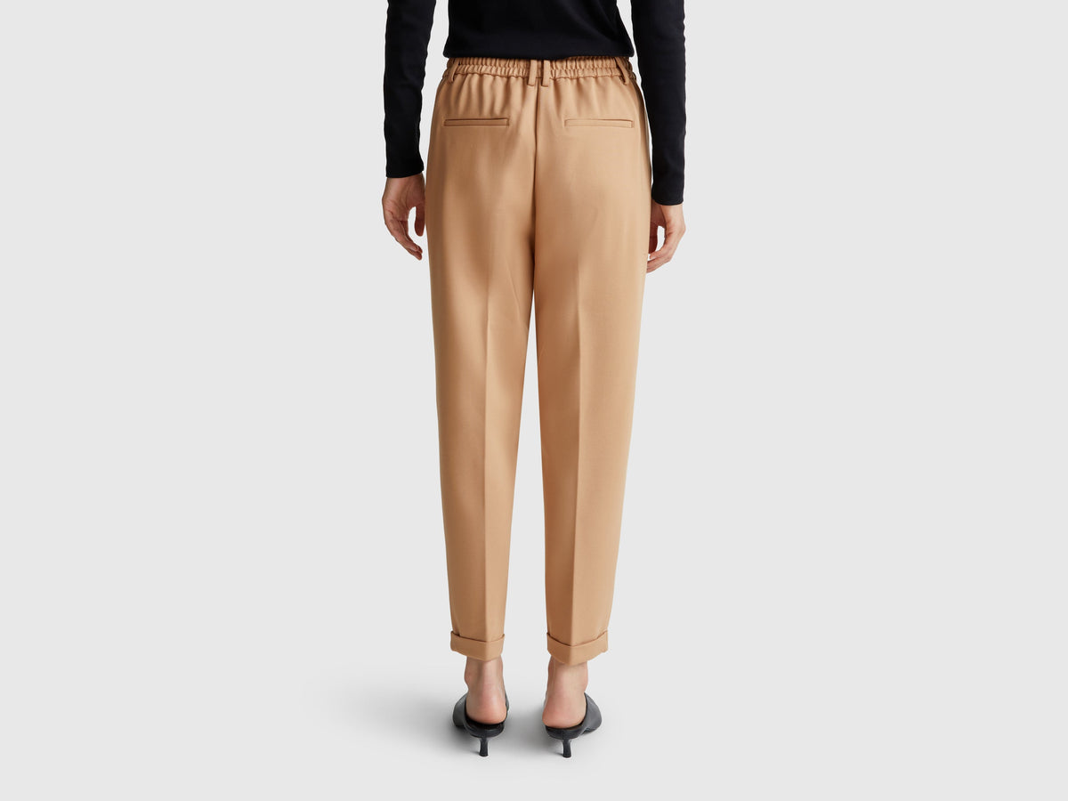Pantaloni tinta unita con coulisse