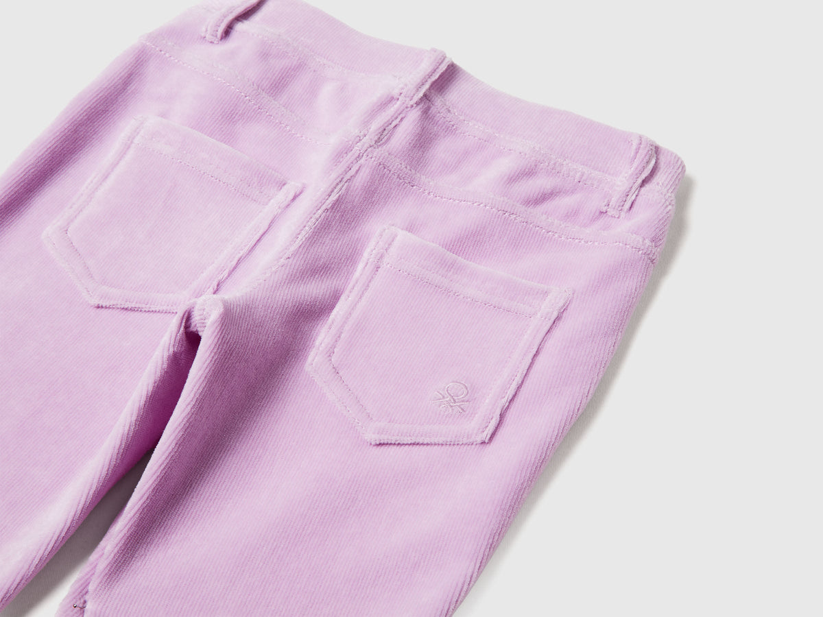 Pantaloni super skinny in ciniglia