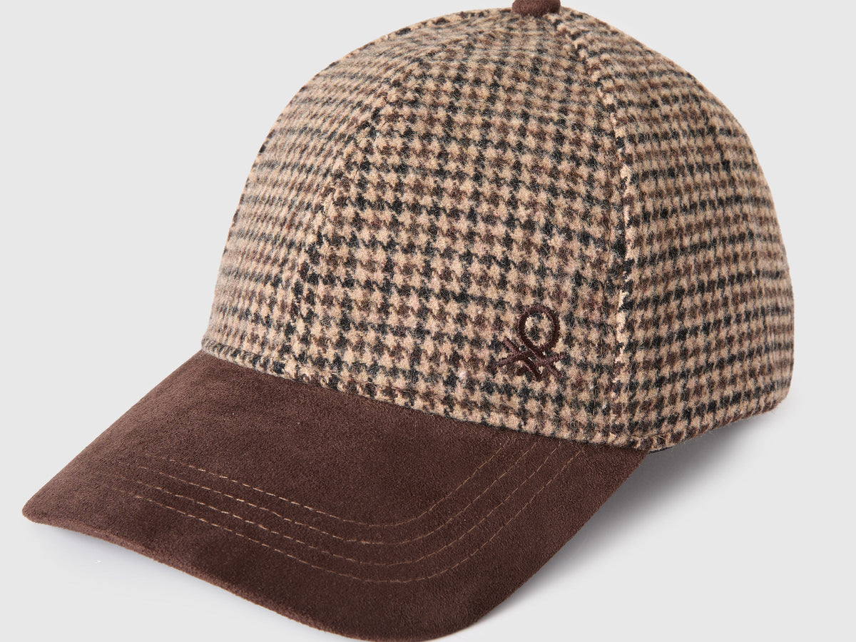 Cappellino baseball pied-de-poule