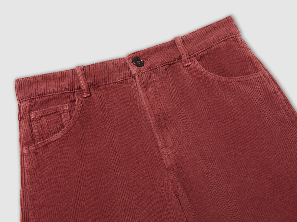 Pantaloni barrel fit in velluto a costine lavaggio vintage