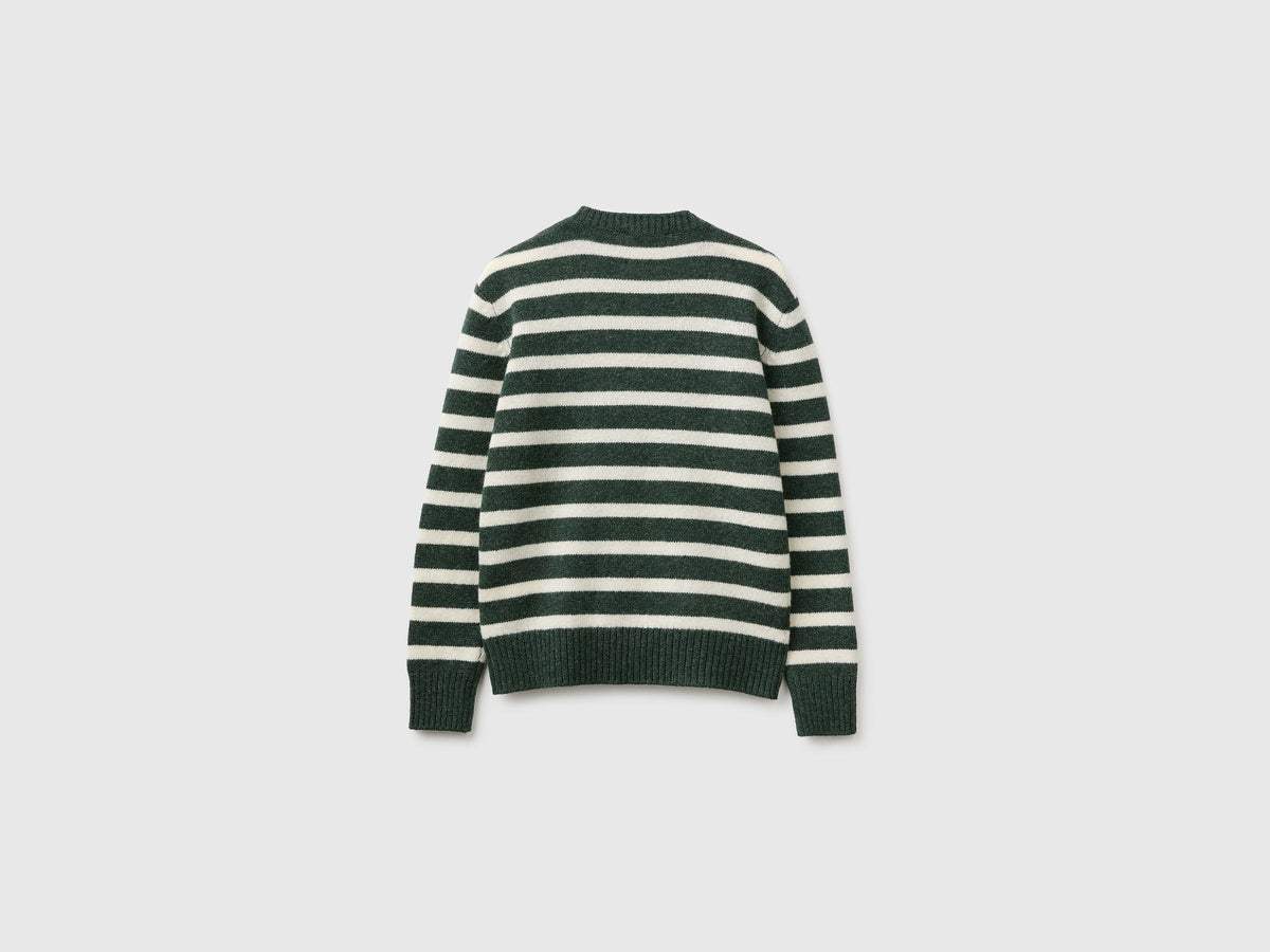 Maglia a righe 100% lana Shetland