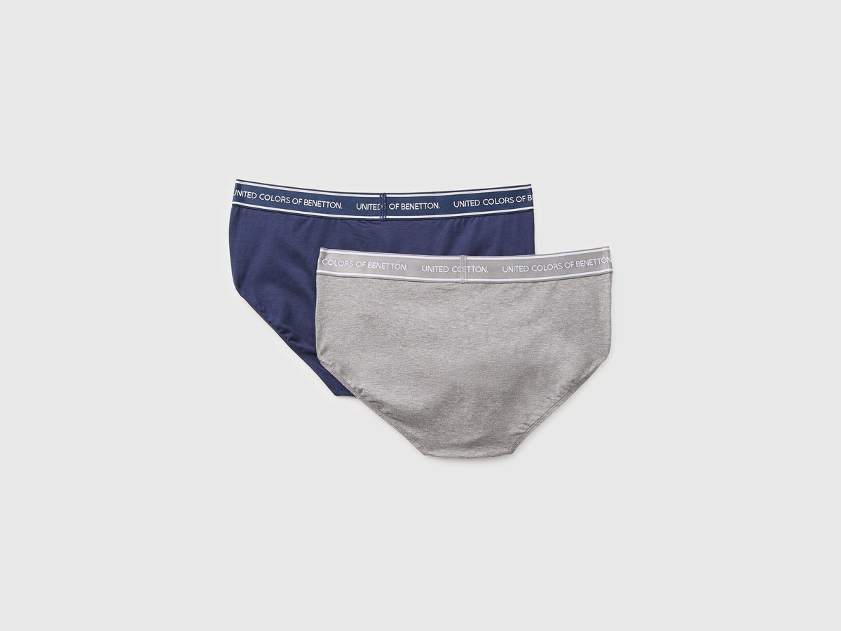Set di due slip con elastico logato