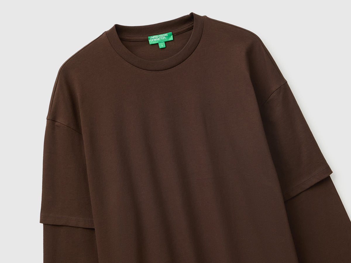 T-shirt con doppia manica 100% cotone