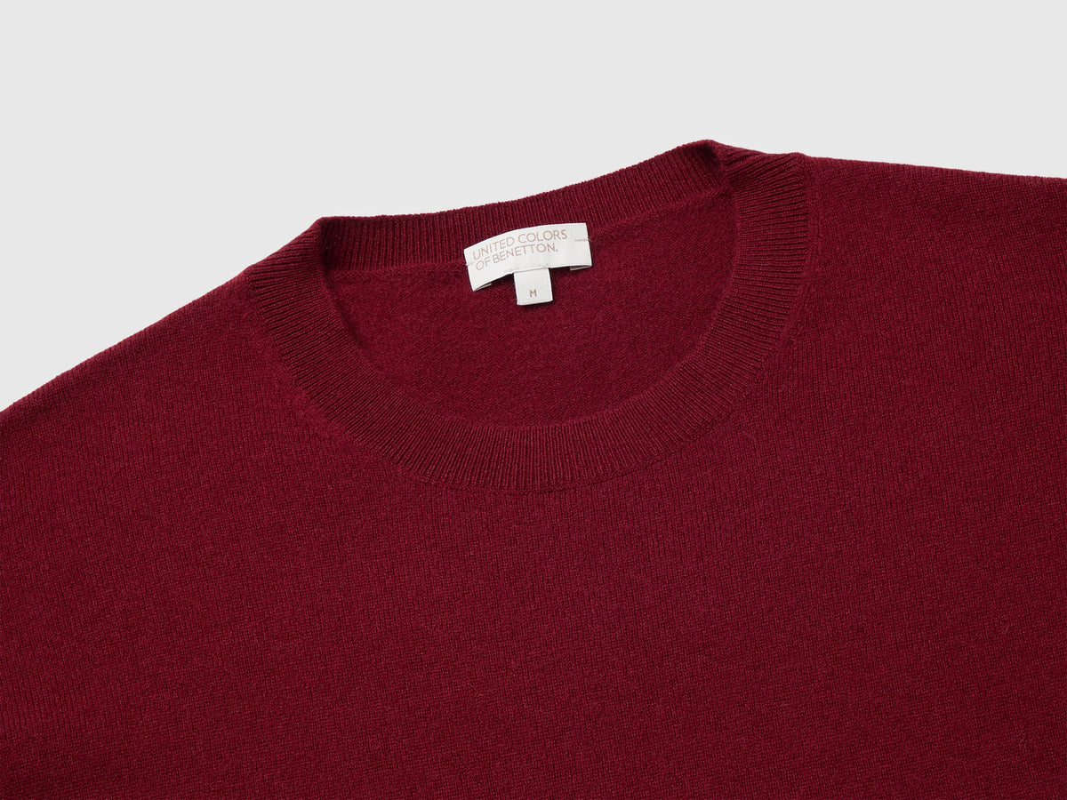 Maglia girocollo in misto lana e cashmere