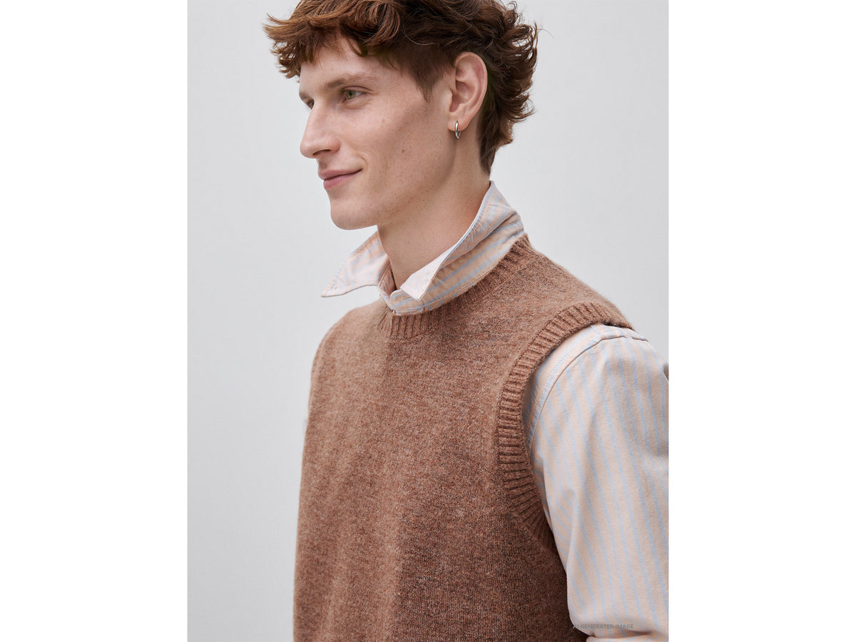 Gilet in maglia di misto alpaca