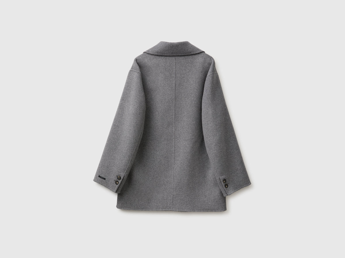 Cappotto doppiopetto in lana e cashmere