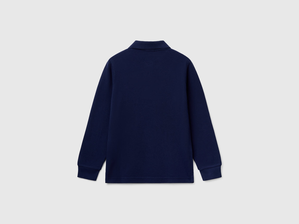 Polo manica lunga cotone