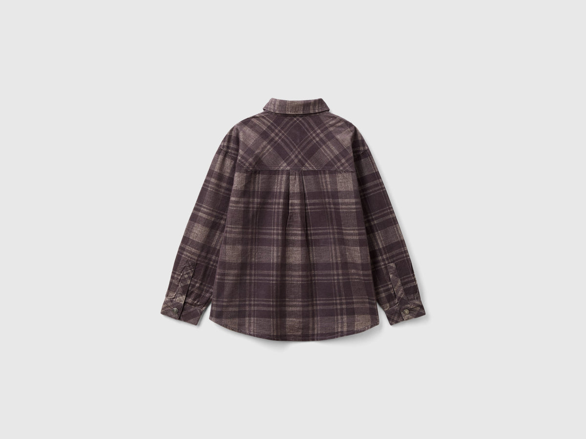 Camicia tartan in velluto