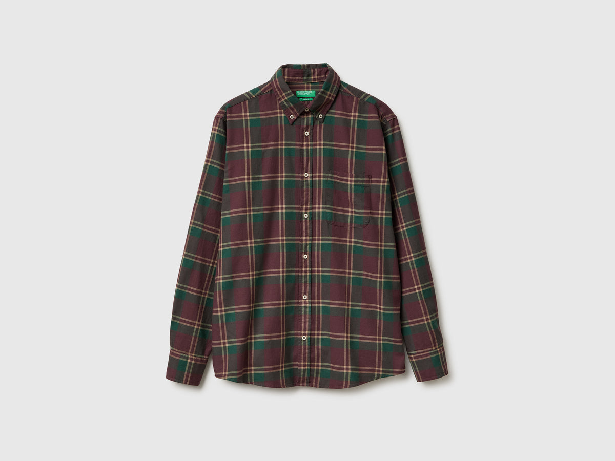 Camicia button down in flanella