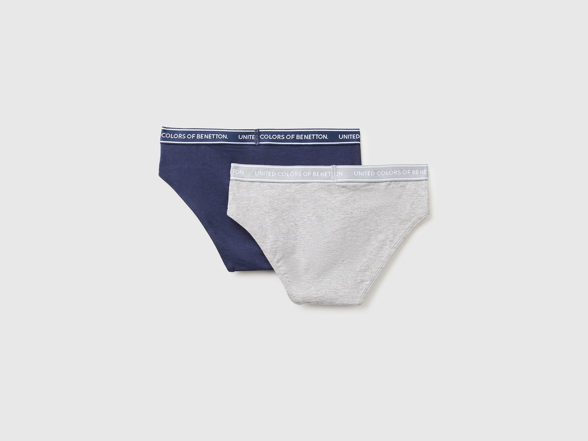 Set di due slip con elastico logato