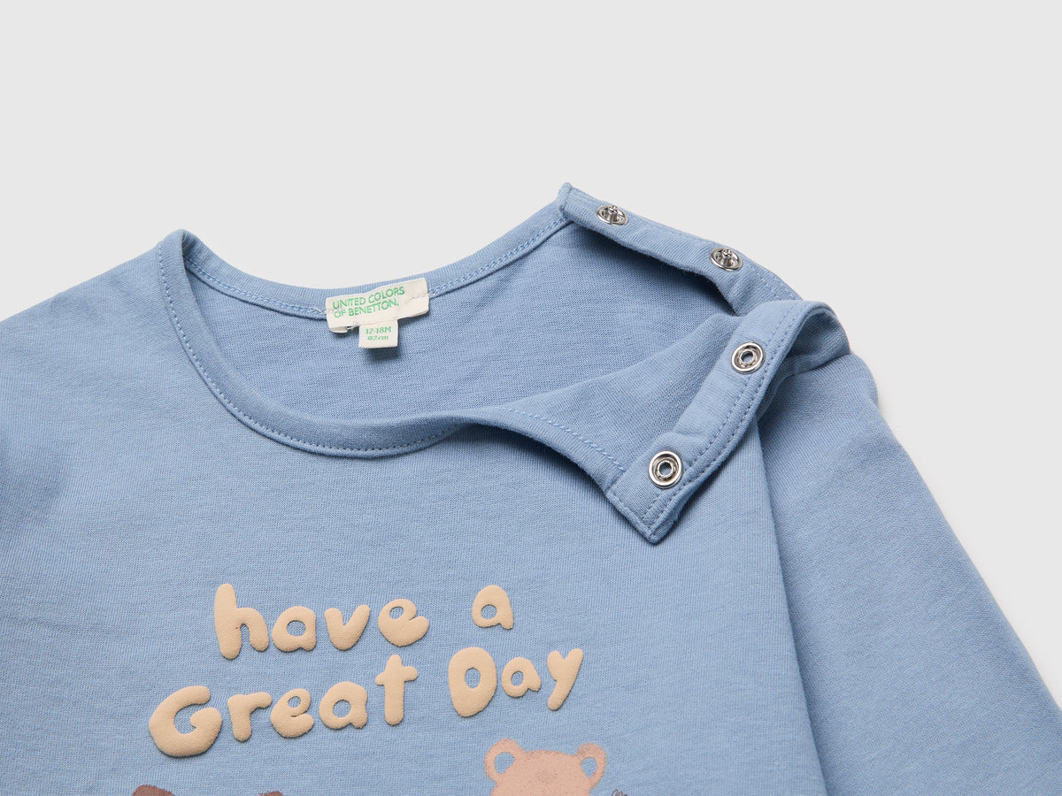 T-shirt con stampa in cotone bio
