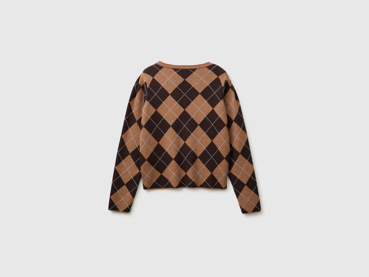 Maglia girocollo a rombi