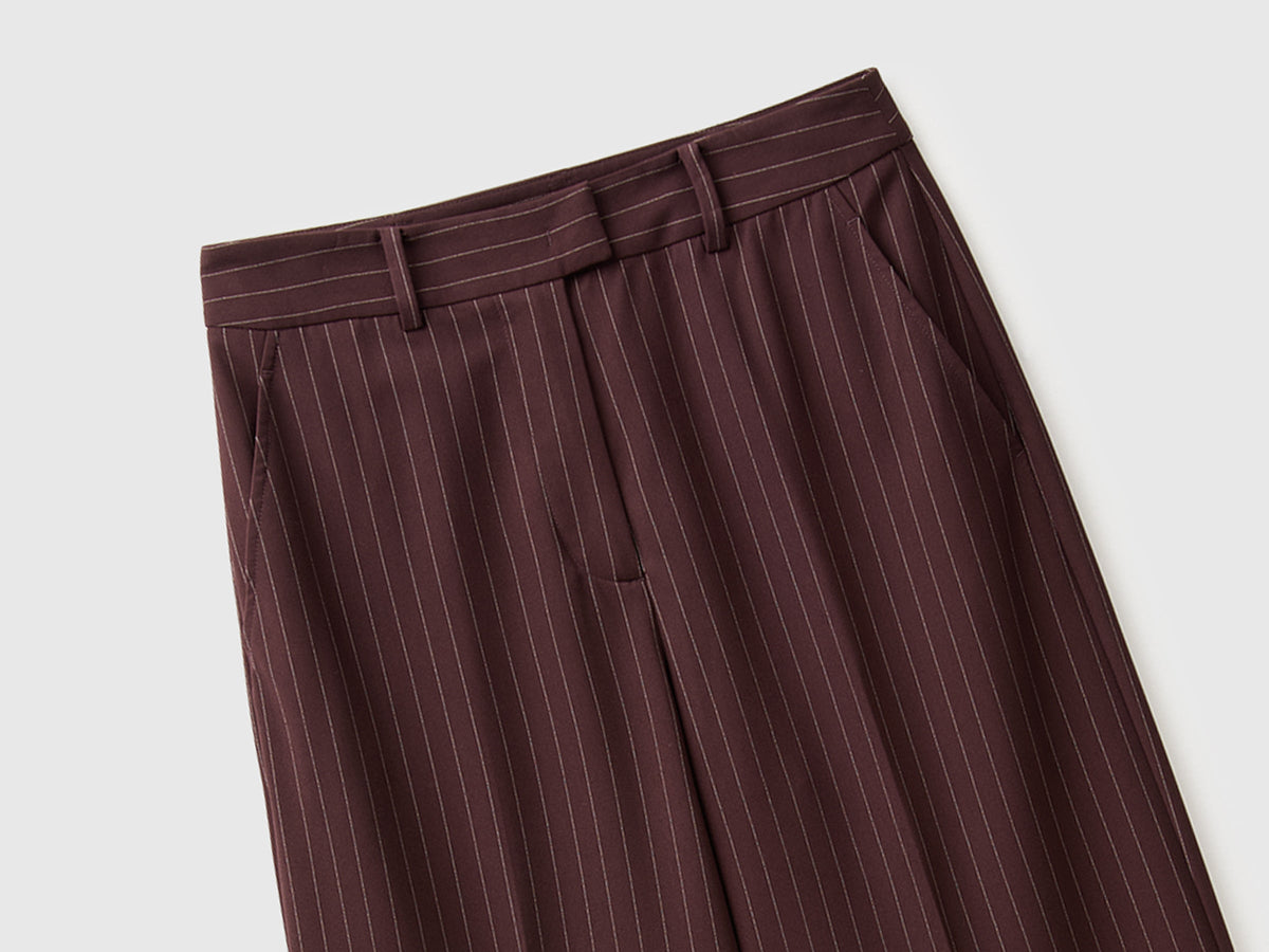 Pantaloni ampi gessati