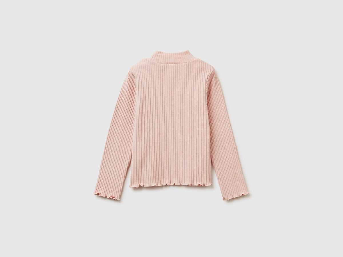 T-shirt lupetto in caldo misto cotone
