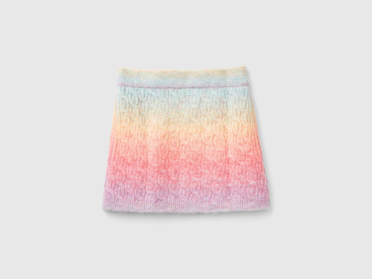 Minigonna multicolor con trecce