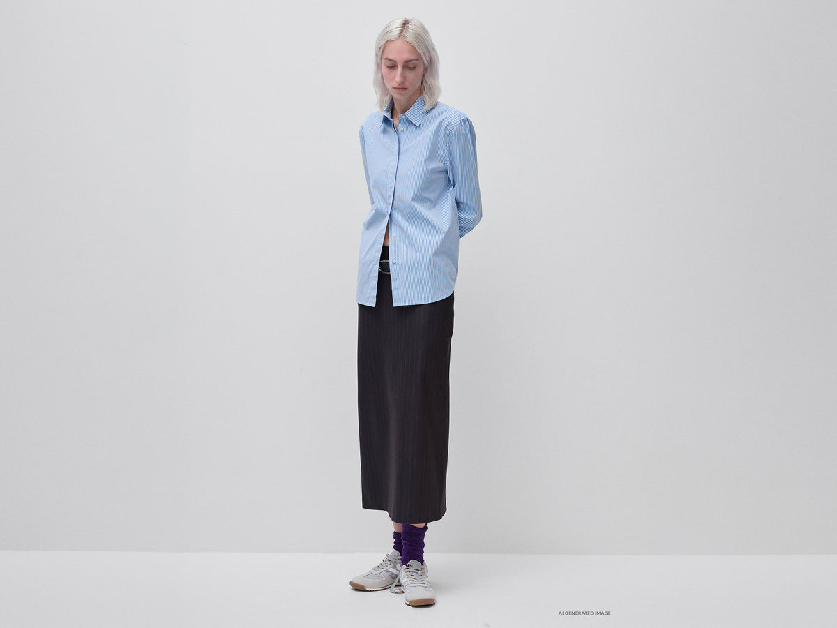 Camicia in cotone a righe