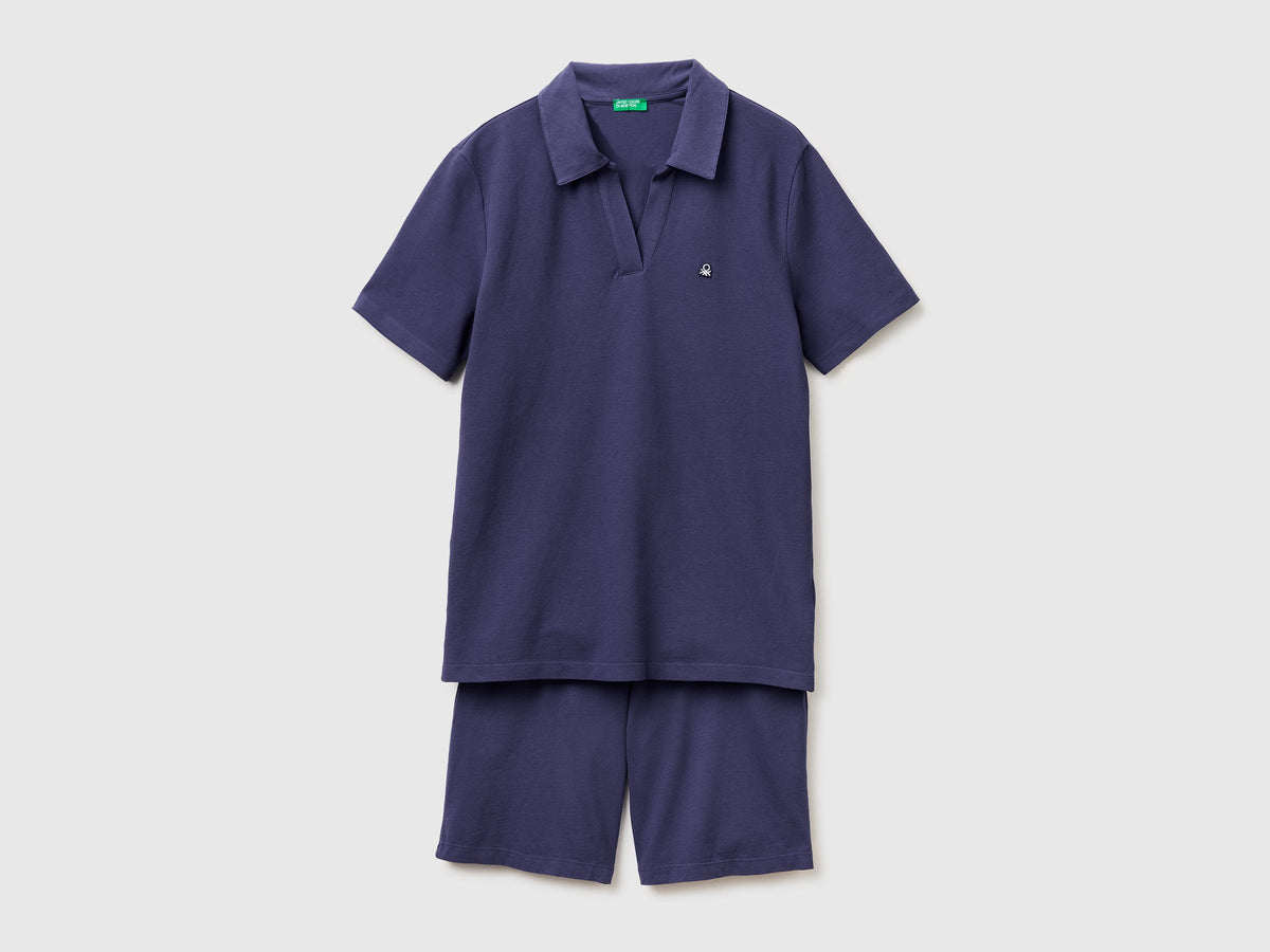 Pigiama con maglia a polo