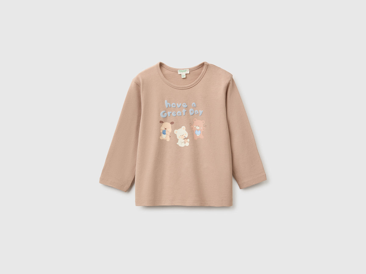 T-shirt con stampa in cotone bio