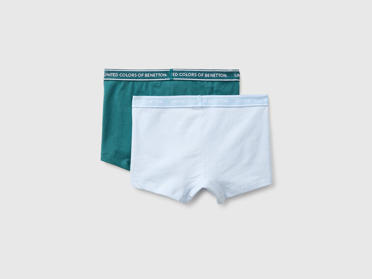 Set di due boxer con elastico logato