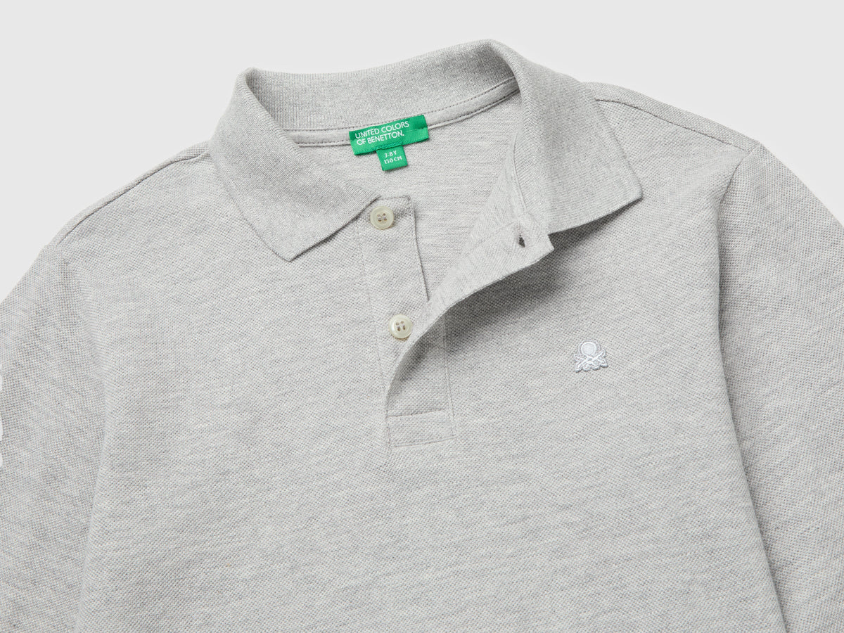 Polo manica lunga in cotone bio