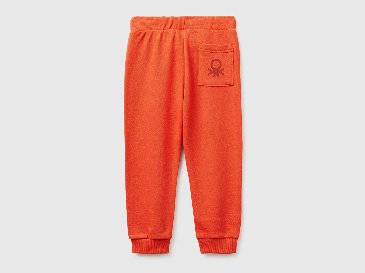 Pantaloni in cotone bio con logo