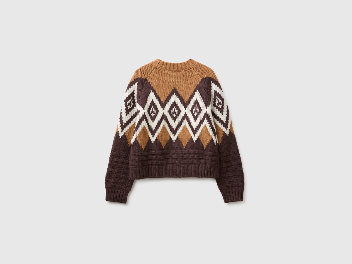 Maglia jacquard fantasia nordica