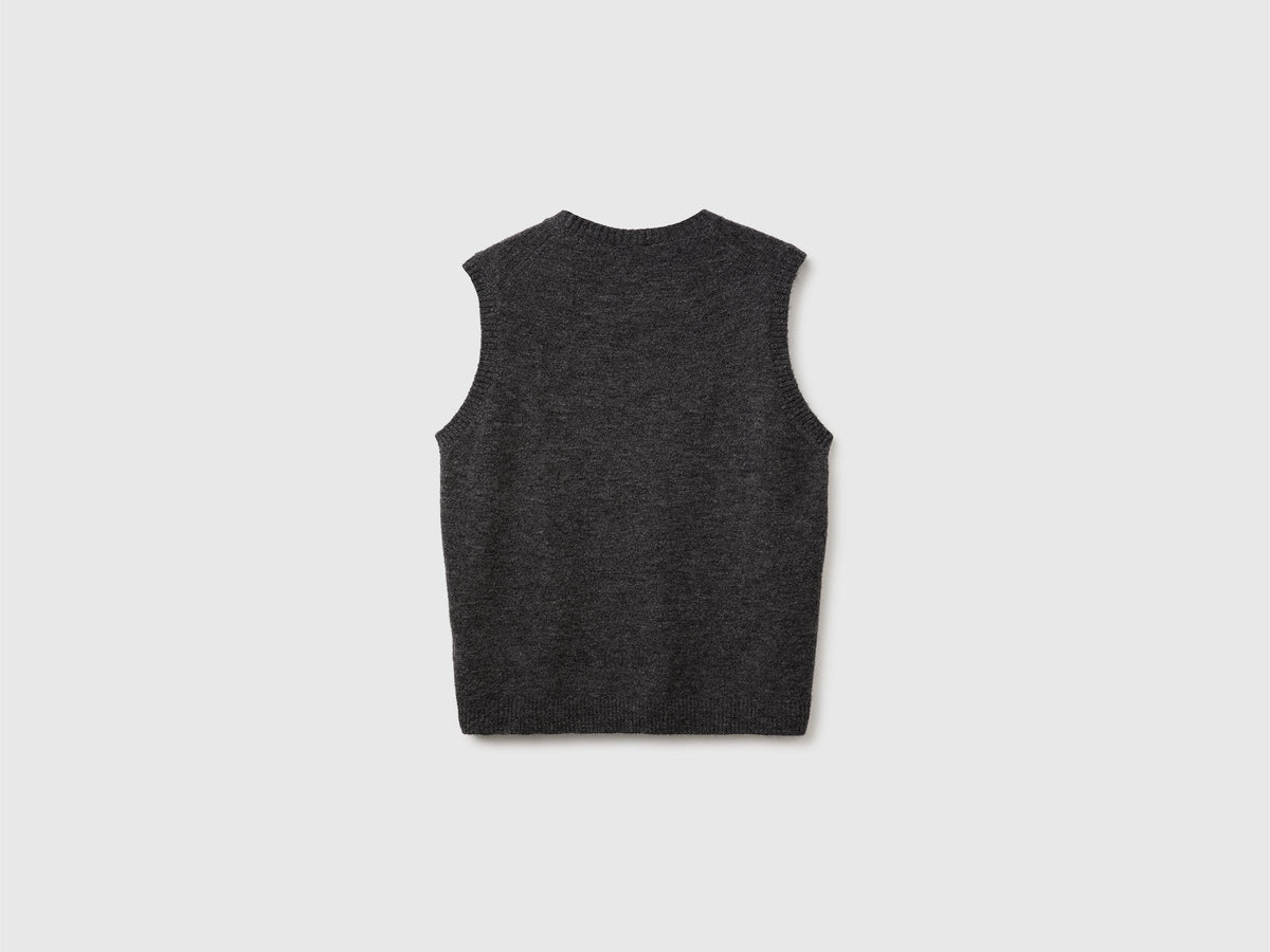 Gilet in maglia di misto alpaca