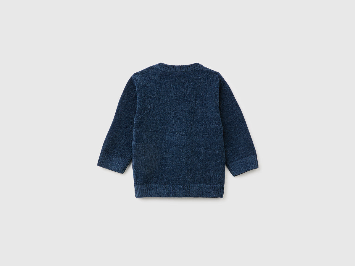 Maglia in ciniglia con ricamo