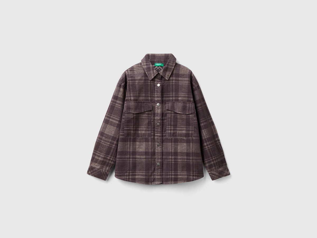 Camicia tartan in velluto