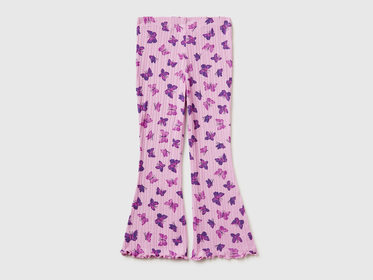 Leggings stampati a costine