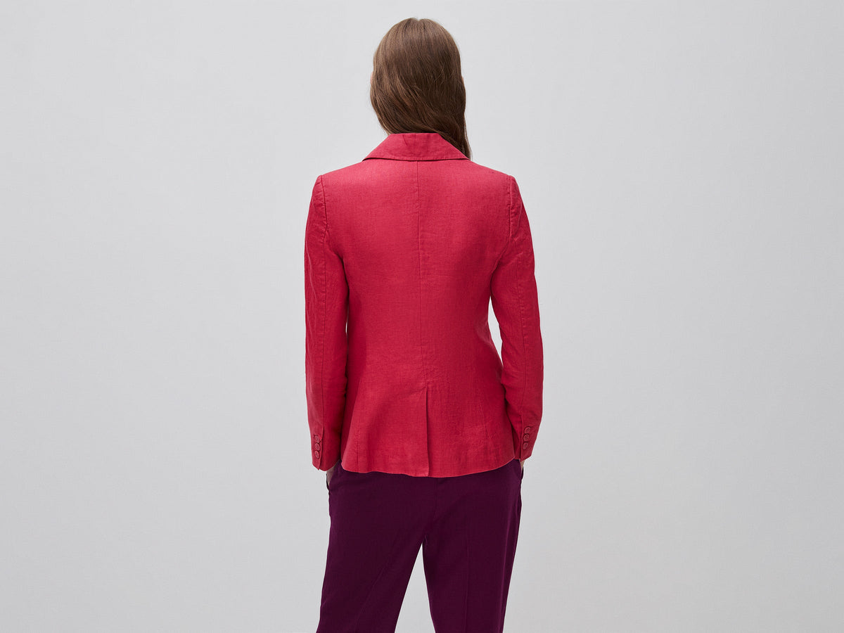 Blazer monopetto in puro lino