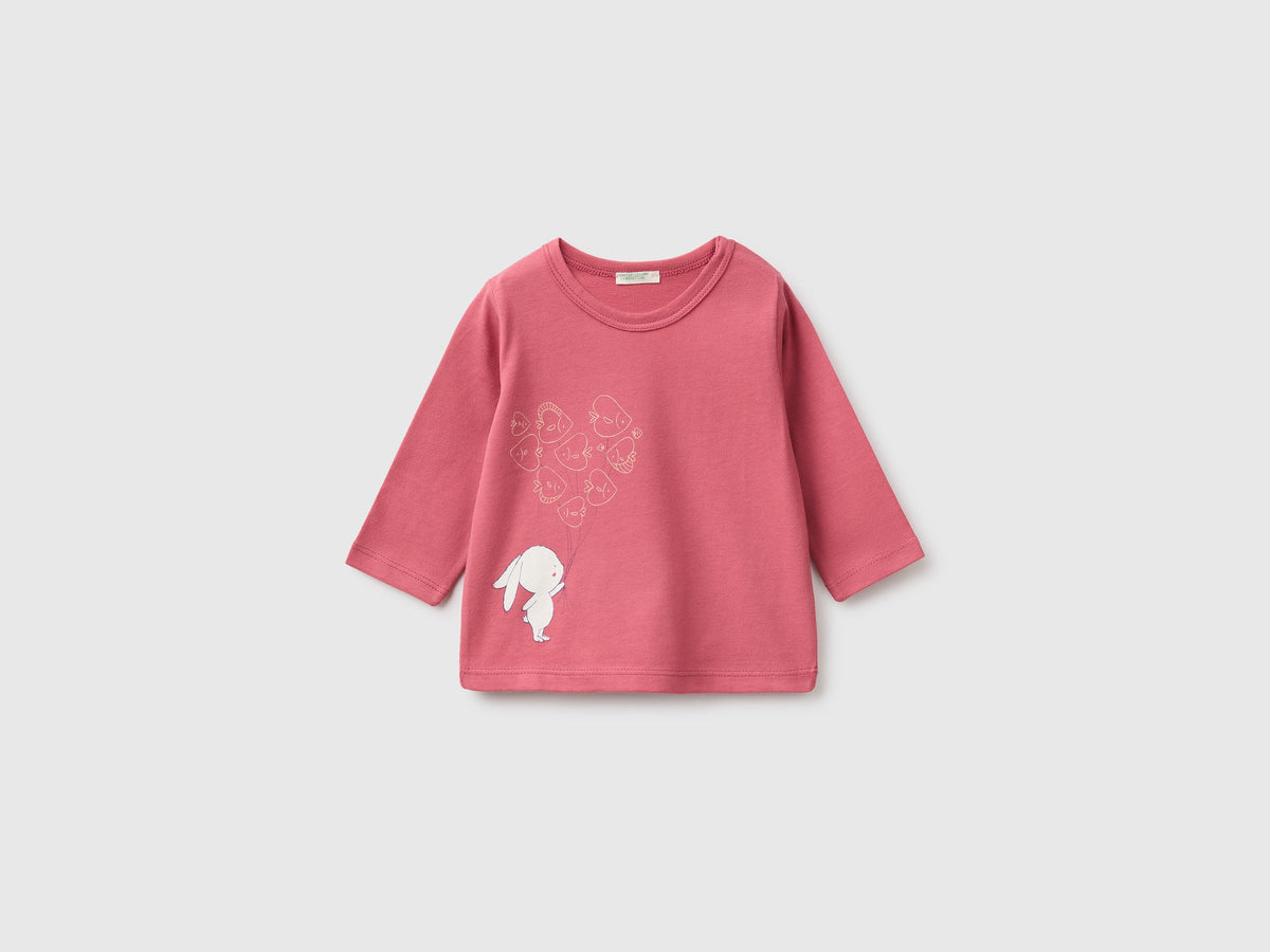 Maglietta con stampa in cotone bio