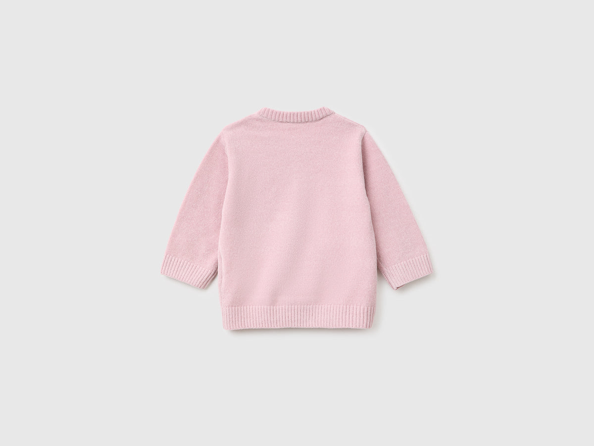 Maglia in ciniglia con ricamo