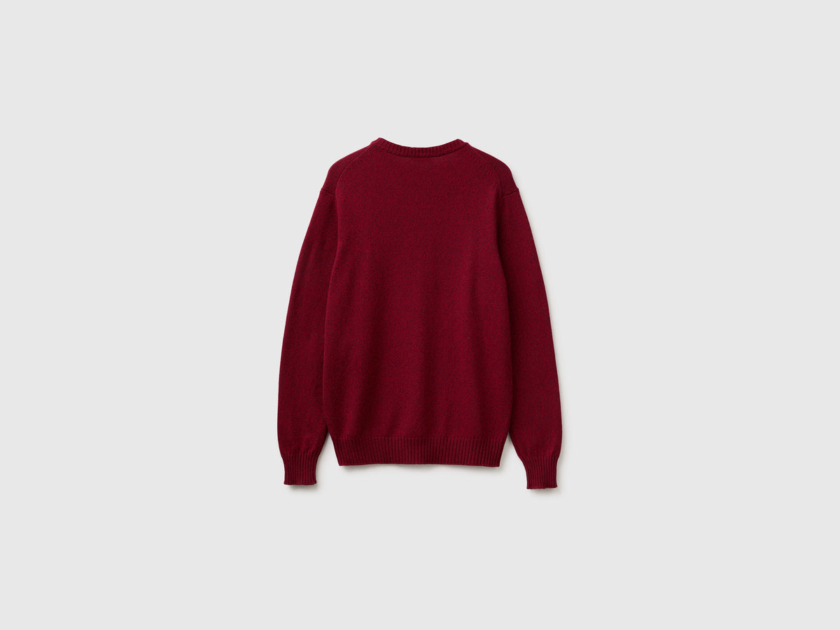 Maglia girocollo in misto lana e cashmere