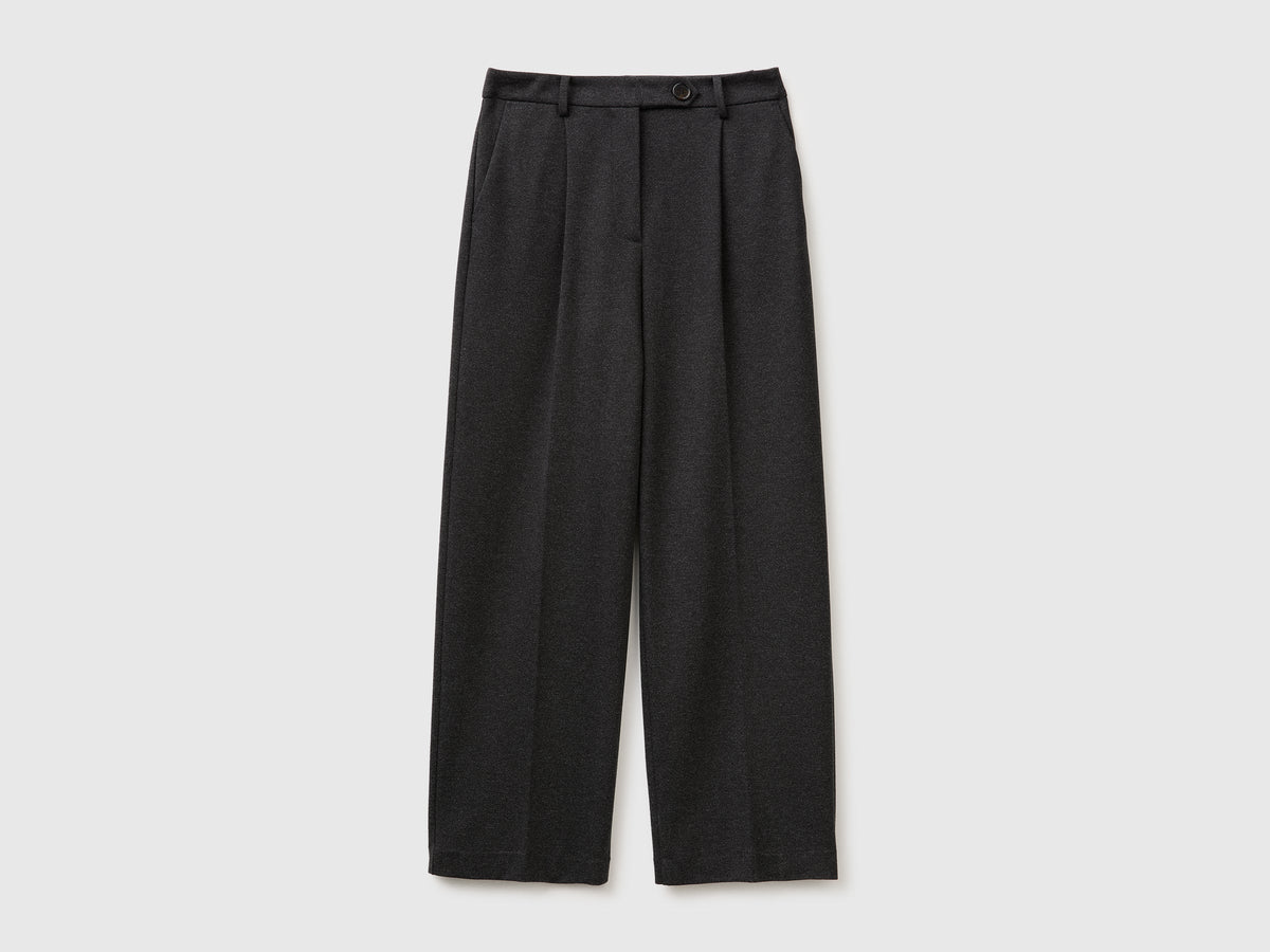 Pantaloni in flanella con piega