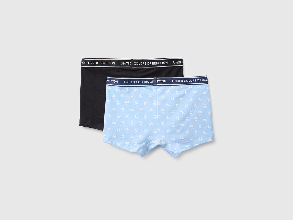 Set di due boxer con elastico logato