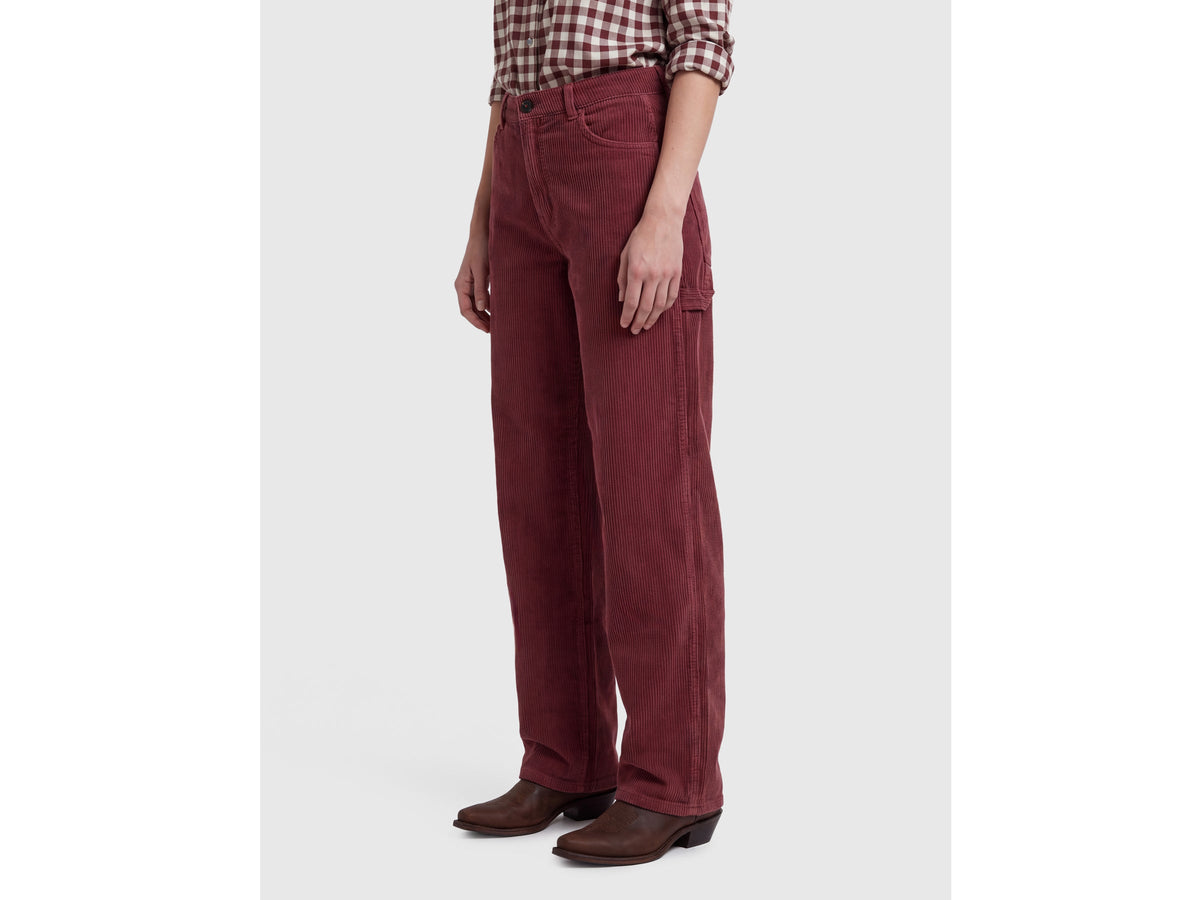 Pantaloni barrel fit in velluto a costine lavaggio vintage
