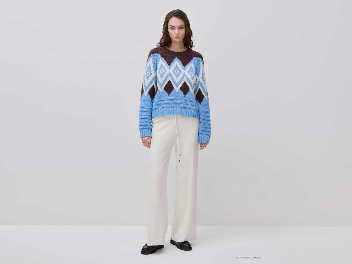 Maglia jacquard fantasia nordica