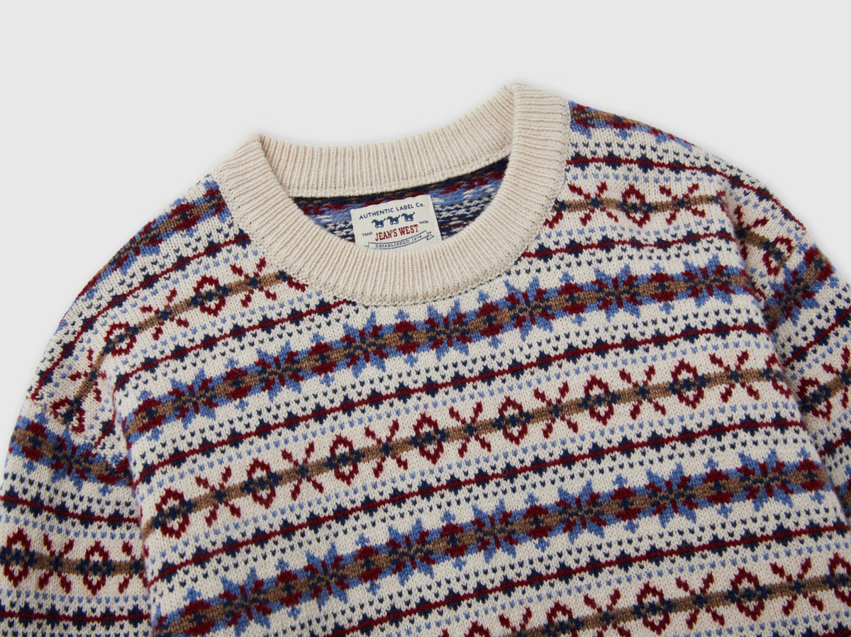 Maglioncino jacquard in misto lana