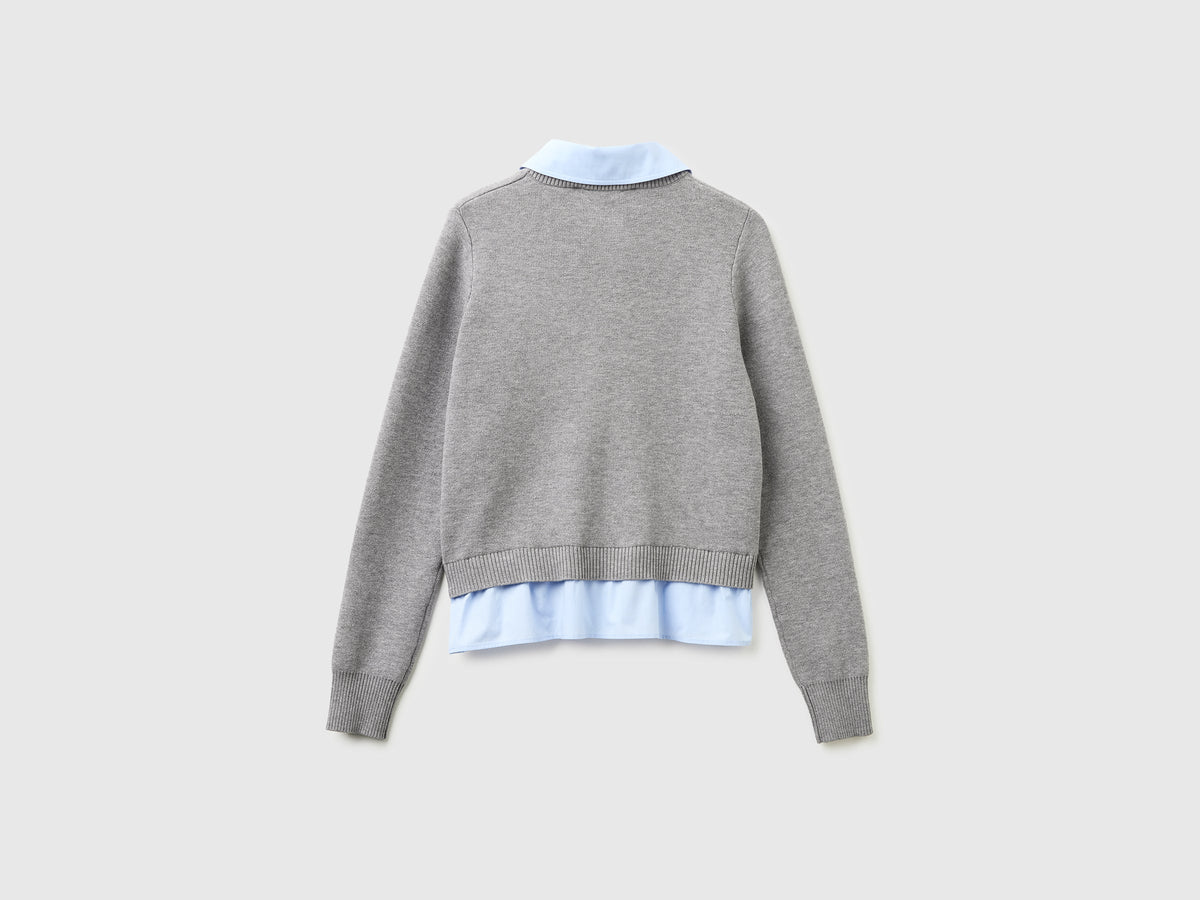 Maglia con colletto a camicia