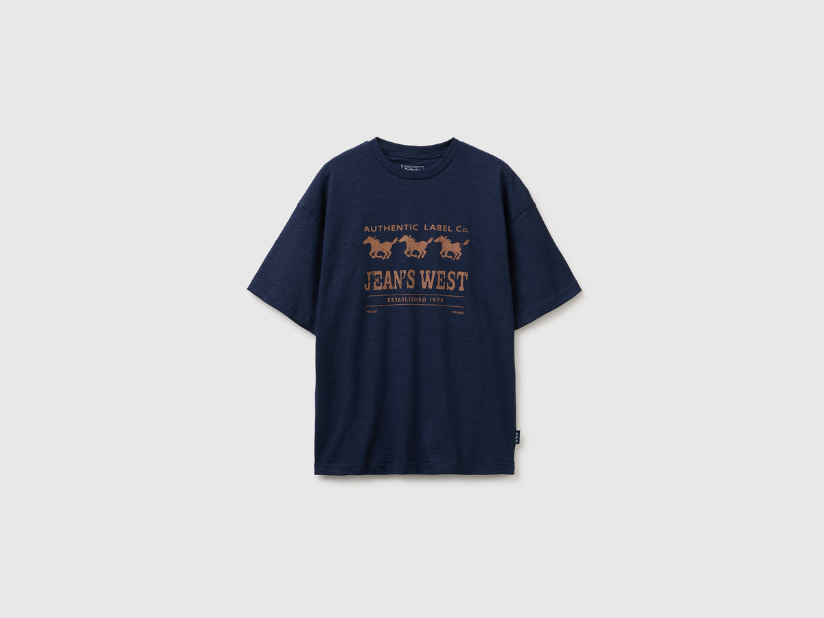 T-shirt con stampa Jean's West 100% cotone