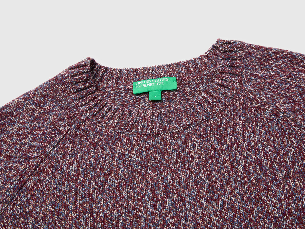 Maglia color block in misto lana