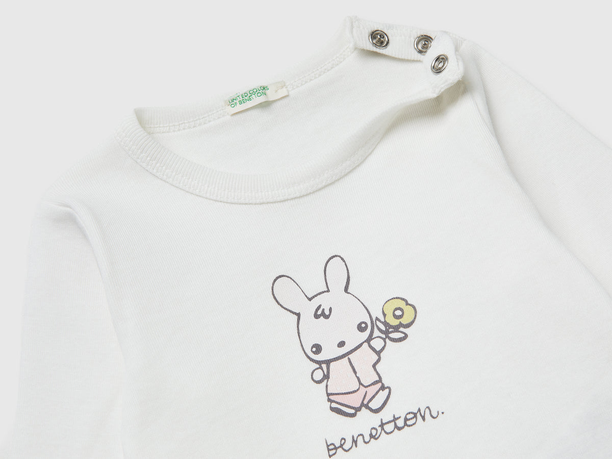 Maglietta con stampa in cotone bio