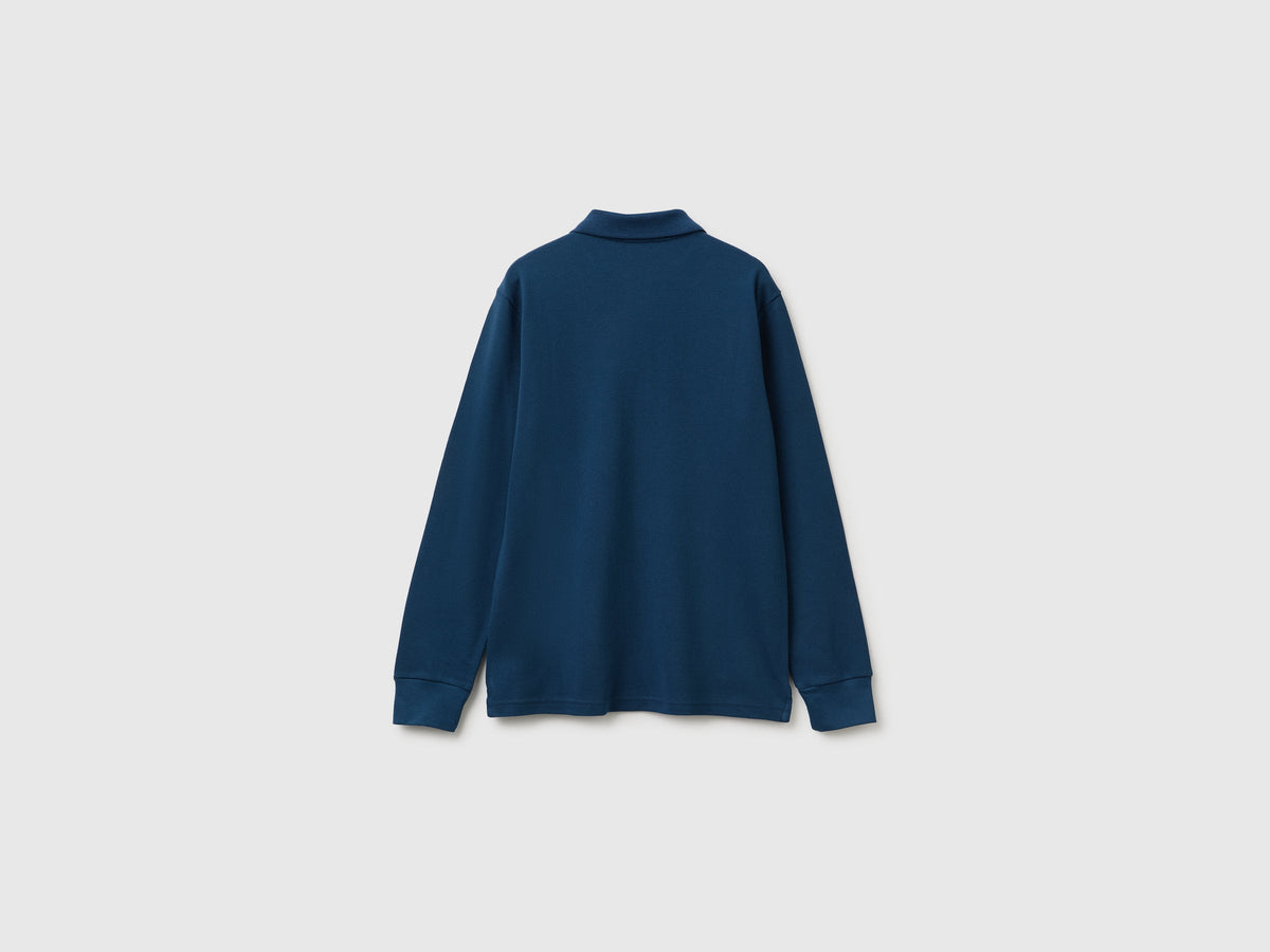 Polo manica lunga in cotone bio