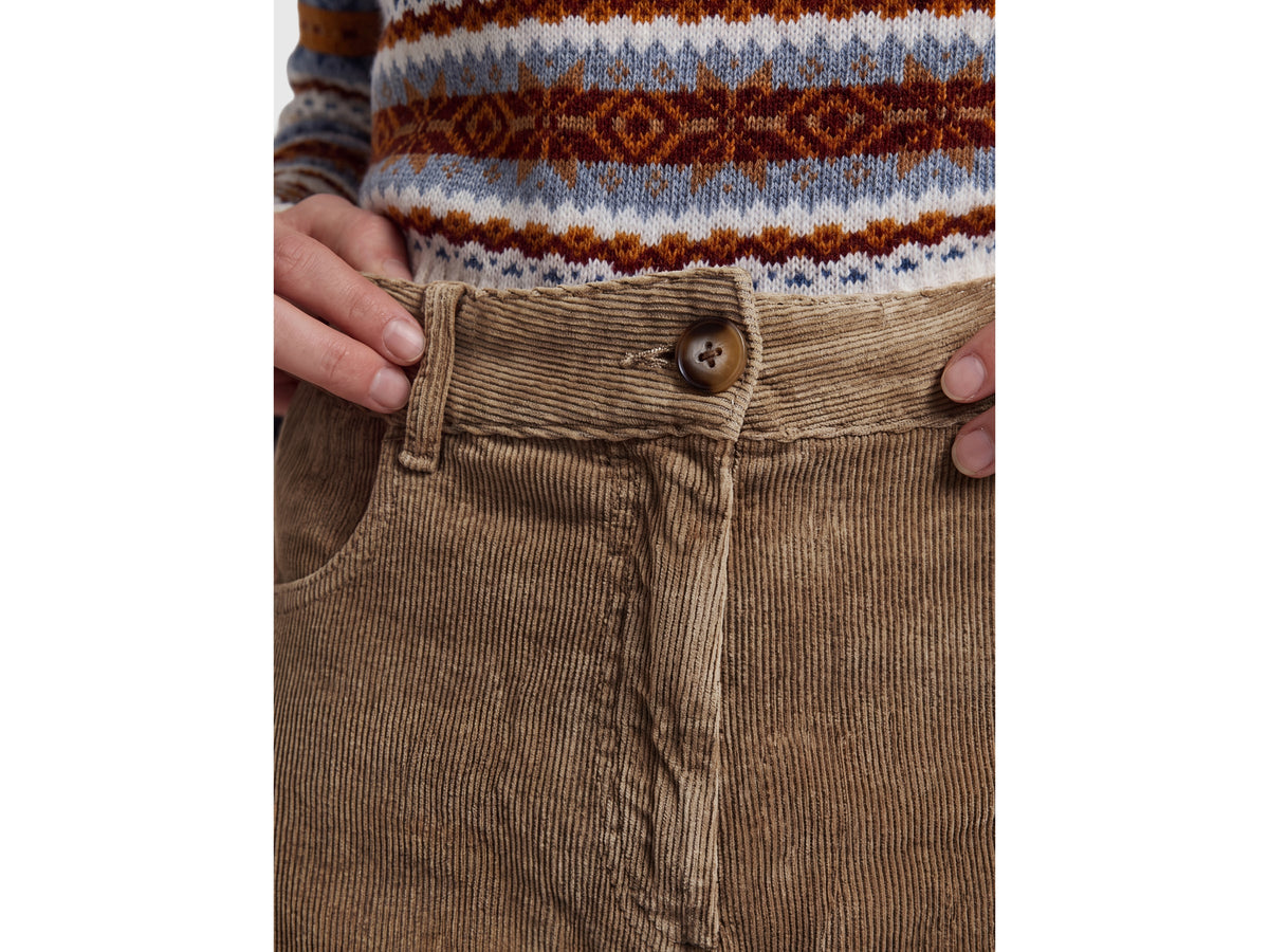 Pantaloni wide fit in velluto a costine lavaggio vintage